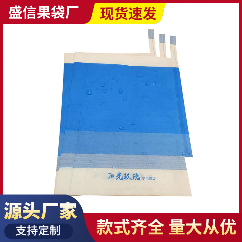 包邮葡萄套袋专用袋防鸟防虫袋蓝色阳光玫瑰葡萄套袋防水防雨纸袋