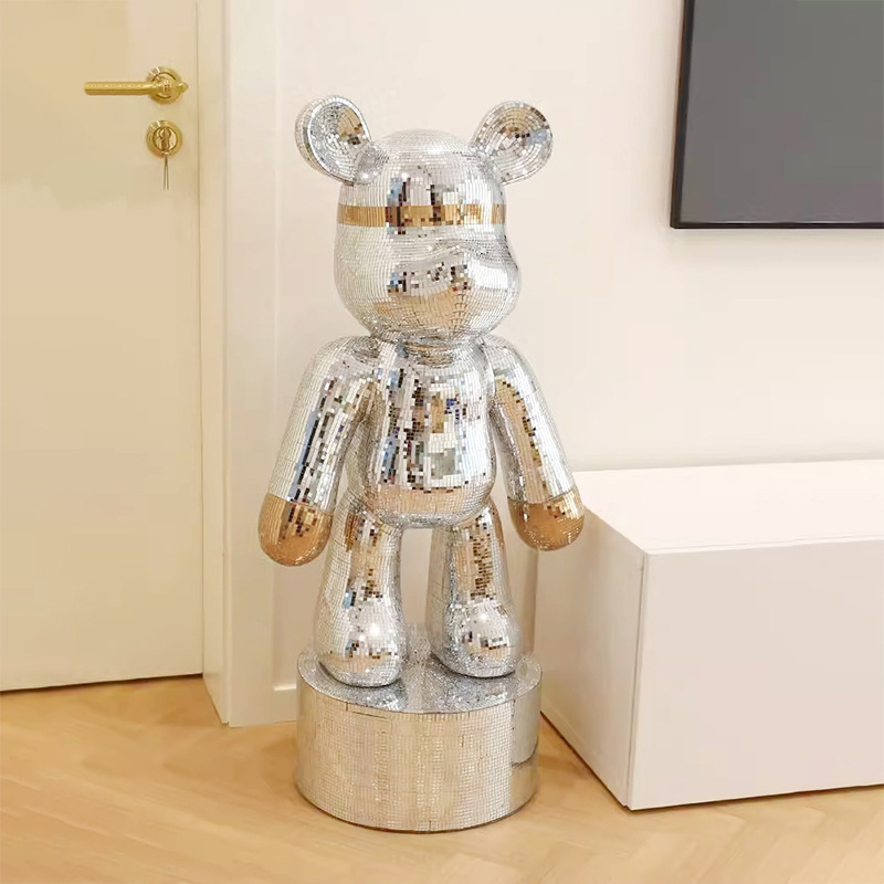 Internet-Famous Bear Floor-Standing Ornament for Living Room Tv Cabinet, Office, Shop, Light Luxury High-End Sofa Side Exquisite Gift