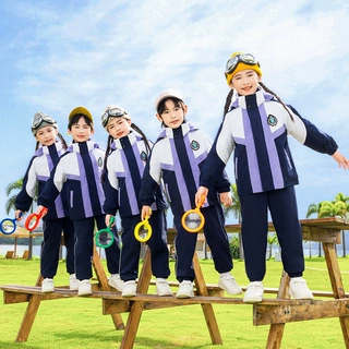 小学生校服春秋装新款一年级儿童班服冲锋衣三件套冬季幼儿园园服