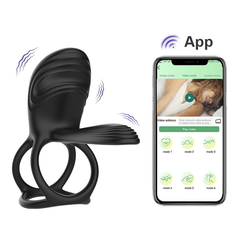 APP Вибрационный замок семяное кольцо многокольцевое вибрационное парное разделение секс-игрушка кольцевое упражнение для пениса вибратор Секс-игрушка