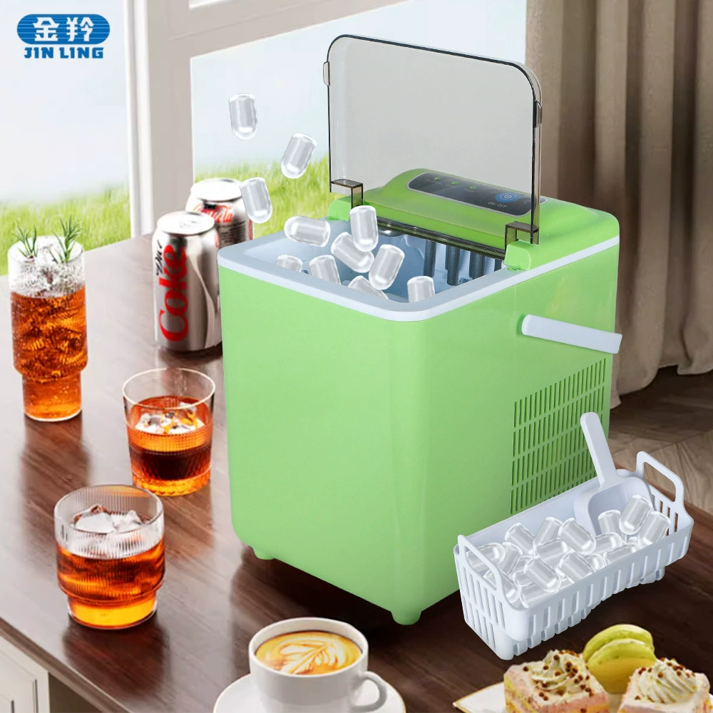 Jiangmen Jinling Color Box Household Ice Maker Bullet Ice Tabletop Small Ice Cube Machine Dormitory Self-cleaning Smoothie Machine