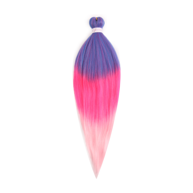 EZ Trenza PVC ignífugo a baja temperatura fibra multicolor flojo gran ganchillo de trenza fábrica de cabello recto un cabello