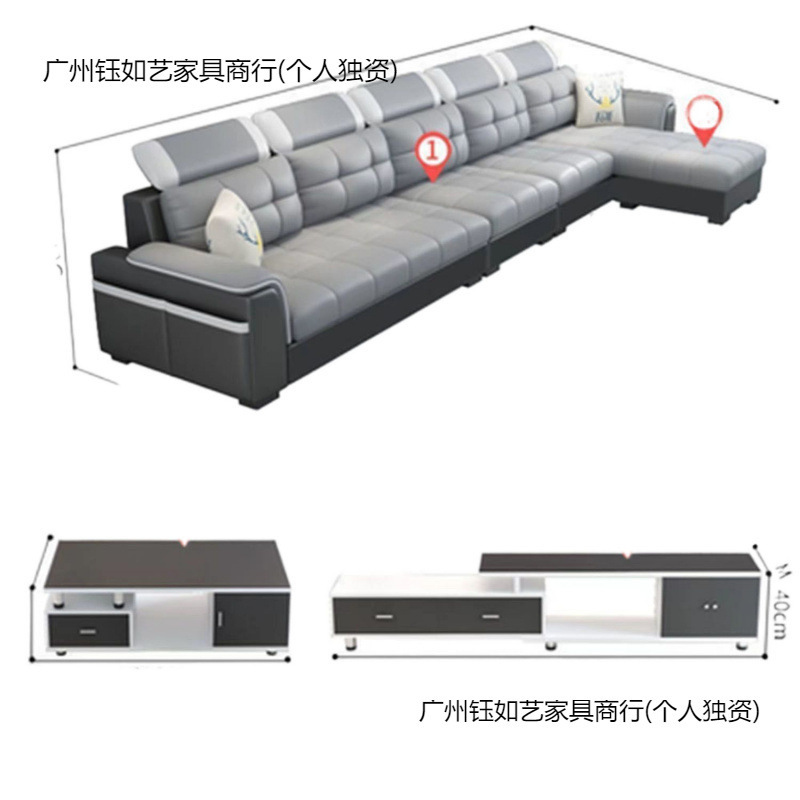 整装布沙发全套出租屋小户型现代客厅家具简约可折叠布艺沙发两用|undefined
