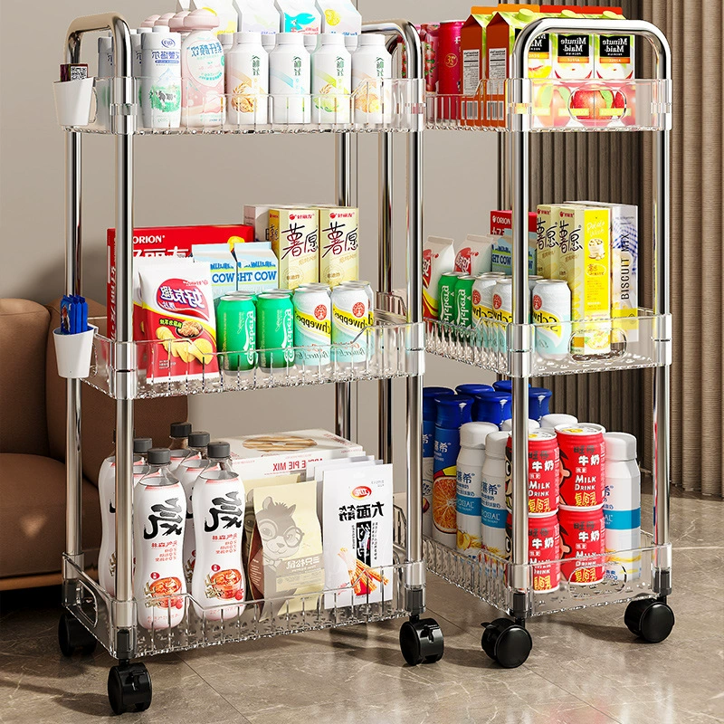 Аcrylic cart, книжный шкаф для кровати, многоуровневая система хранения