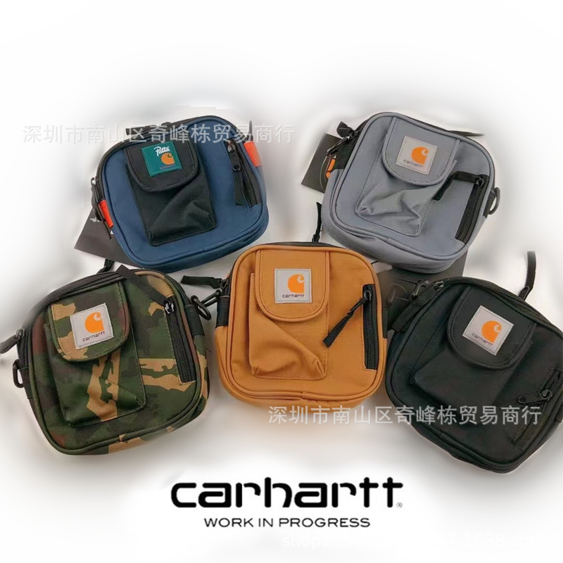 in stock Carhart Carhartt Crossbody Bag Men's and Women's Shoulder Tooling Bag Fashionable Wear Small Square Bag Mobile Phone Bag