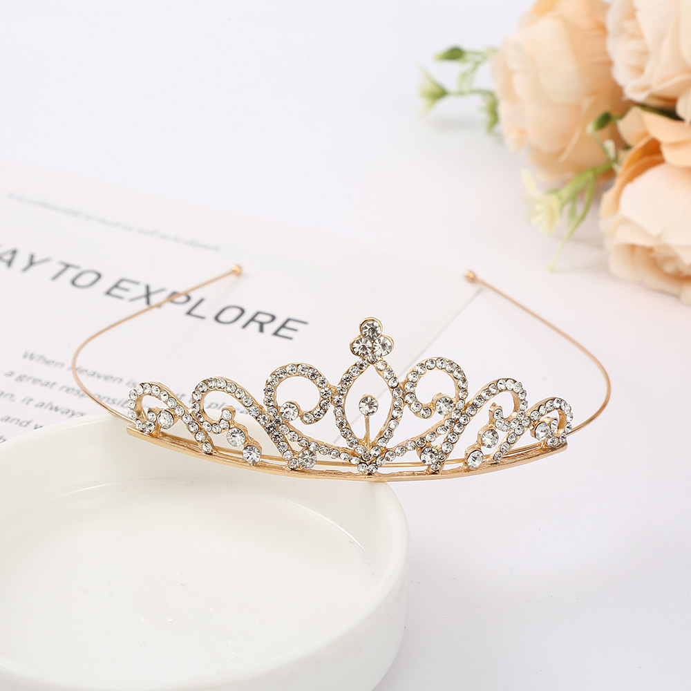 Fashion Crown Alloy Plating Inlay Rhinestones Crown 1 Piece display picture 3