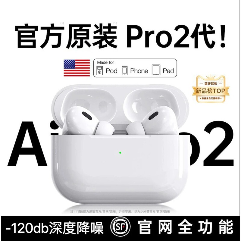 Cross-Border Hot-Selling Product: Huaqiangbei Bluetooth Earphones 5Th and 6Th Generation Pro2 Wireless Type-C with Long Battery Life, Noise Reduction, and Top-Notch Sound Quality Cross-Border Hot-Selling Product: Huaqiangbei Bluetooth Earphones 5Th and 6Th Generation Pro2 Wireless Type-C with Long Battery Life, Noise Reduction, and Top-Notch Sound Quality