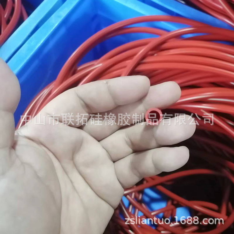铁红色硅胶套管绝缘护套内径6.5*9mm硅胶软管 可裁切调色打样