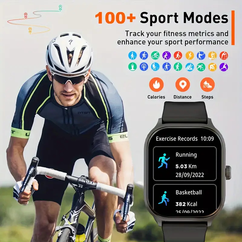 TEMU Duoduo Cross-border X8 inteligente reloj de moda impermeable 2.01 pantalla grande llamada Bluetooth presión arterial verdadera oxígeno en sangre