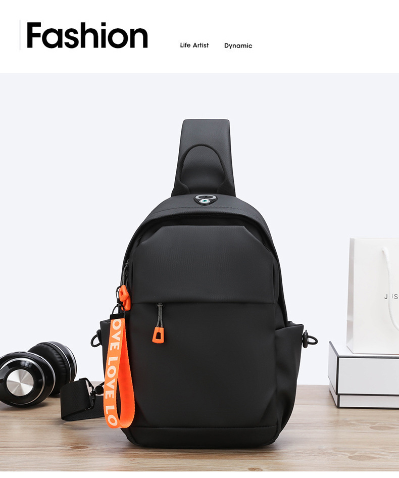 New men's chest bag, crossbody bag, fashionable small bag, cross-border multi-functional waist bag, water-resistant chest bag, outdoor sports undefined