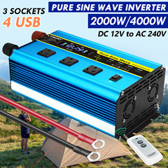 途陽純正弦波2000W/4000W大功率車載/家用12-24V轉110-240V逆變器
