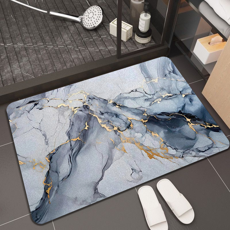 Baño de barro de diatomeas absorción de agua suelo blando de baño de barro de diatomeas puerta de baño anti-deslizante cojín de pies secos rápidos