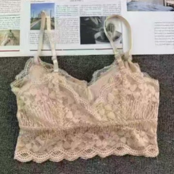004 # stock bajo precio back bra de encaje francés mujer delgada ropa interior de verano sexy ultra delgada image 2