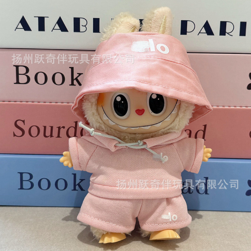 Labubu ベビー服 Labubu 服第三世代ペンダントユニバーサルトレンドレタープリントスウェットシャツとジーンズセット|undefined