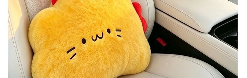 Headrest suitable for all seasons, same style lumbar support cushion, waist-protecting pillow, cartoon car seat cushion, cute car pillow