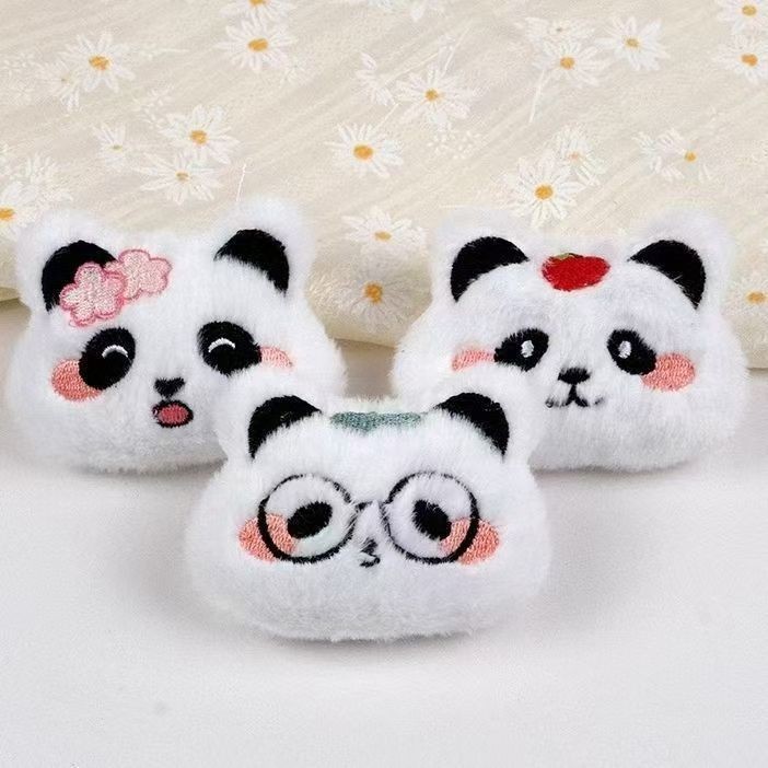Cartoon Panda Plush Brooch For Bags Hats And Clothing Accessories_voghion.com