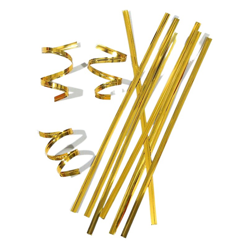 Materiales florales hornear dulces embalaje sellado corbata de alambre regalo necesidades diarias vinculante oro y plata corbata Alambre de sellado