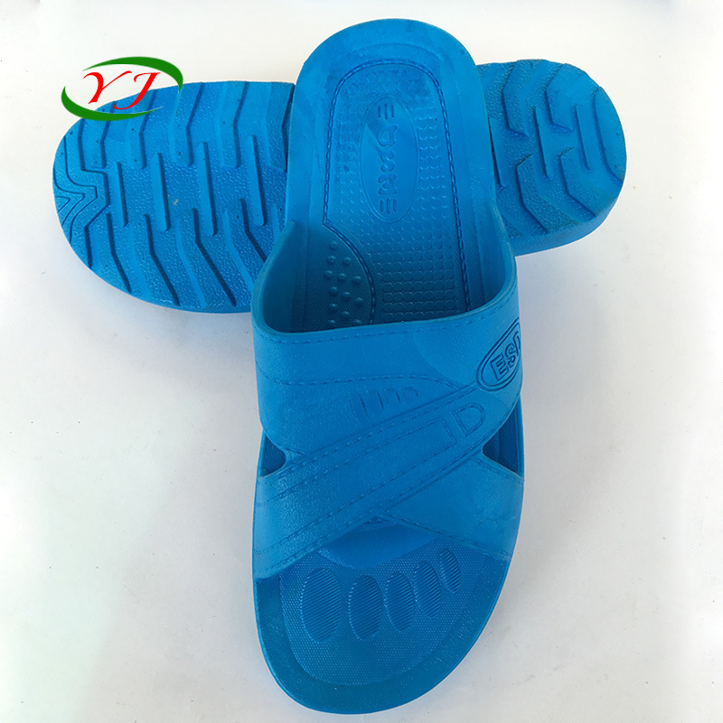 厂家直销防静电SPU交叉六孔无尘鞋车间实验室拖鞋