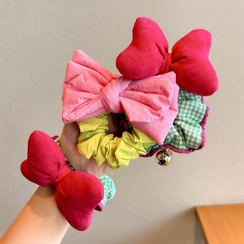 Niños no lesionan el cabello del intestino grueso anillo de cabello de niñas arco de cabello de gran tamaño de alta elasticidad correa de cabello de cabello de cabello