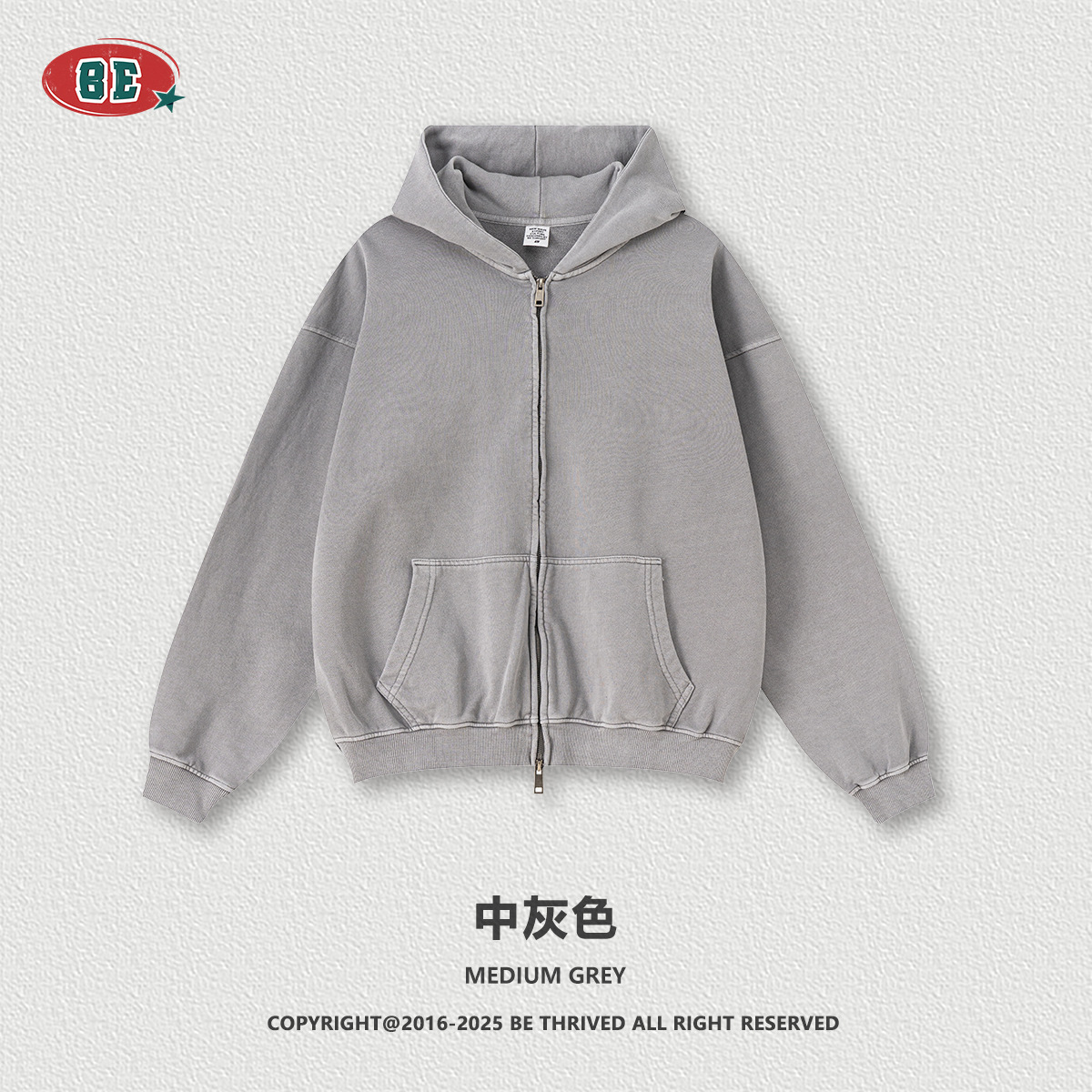 Suéter con capucha de hombre pesado retro americano de primavera 2025 para hombres