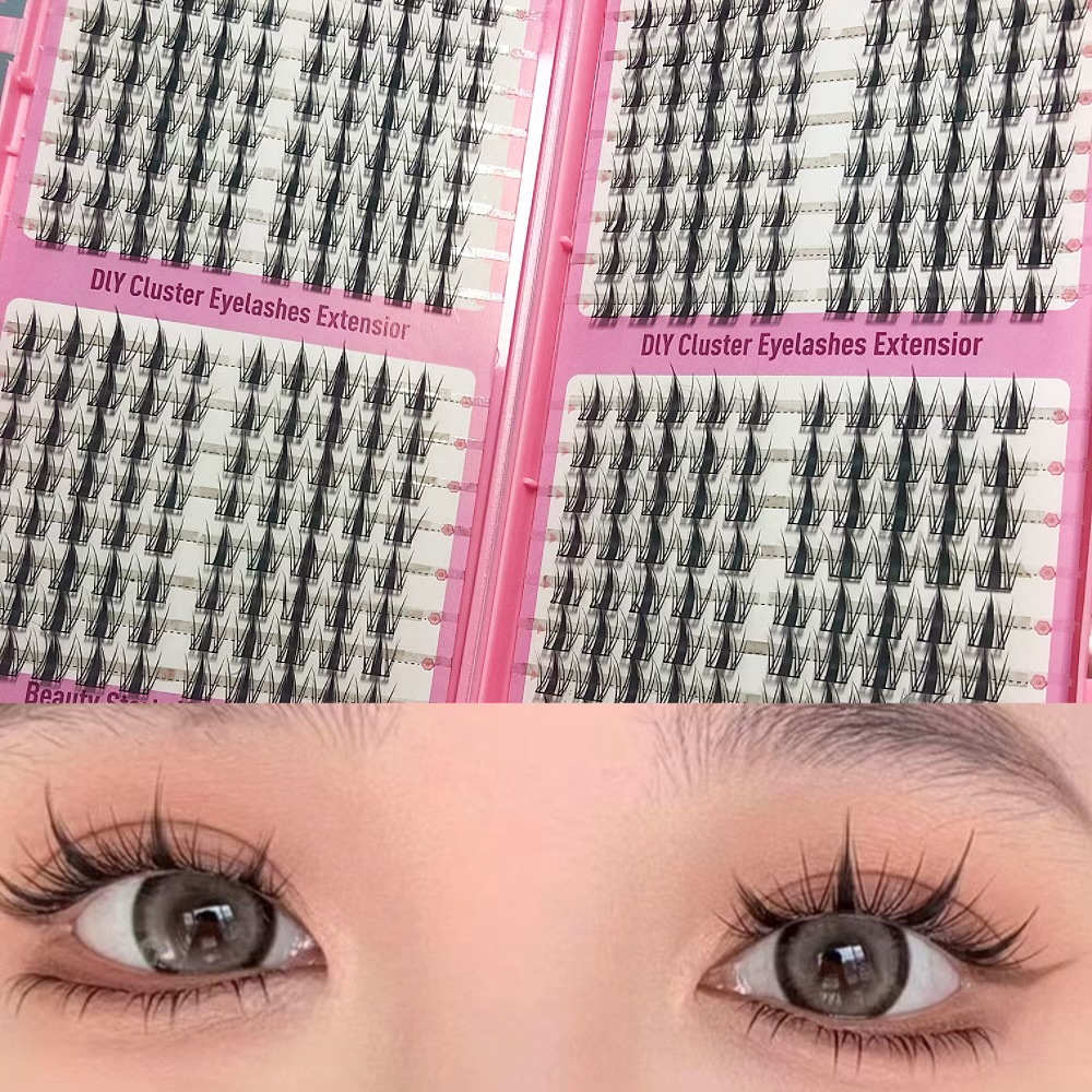 Transfronterizas pestañas falsas 30 - 100D comercio exterior caja de pestañas gruesas con pinzas de pegamento conjunto de pestañas falsas