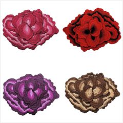 加密品質 立體牡丹花朵刺繡布貼補丁帽舞蹈衣服裙裝飾輔料 廠家