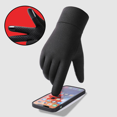 Men's Winter Ski Gloves with Touch Screen Fleece, Warm, Non-Slip, Running, Windproof, Waterproof, Full Finger Sports Riding Gloves