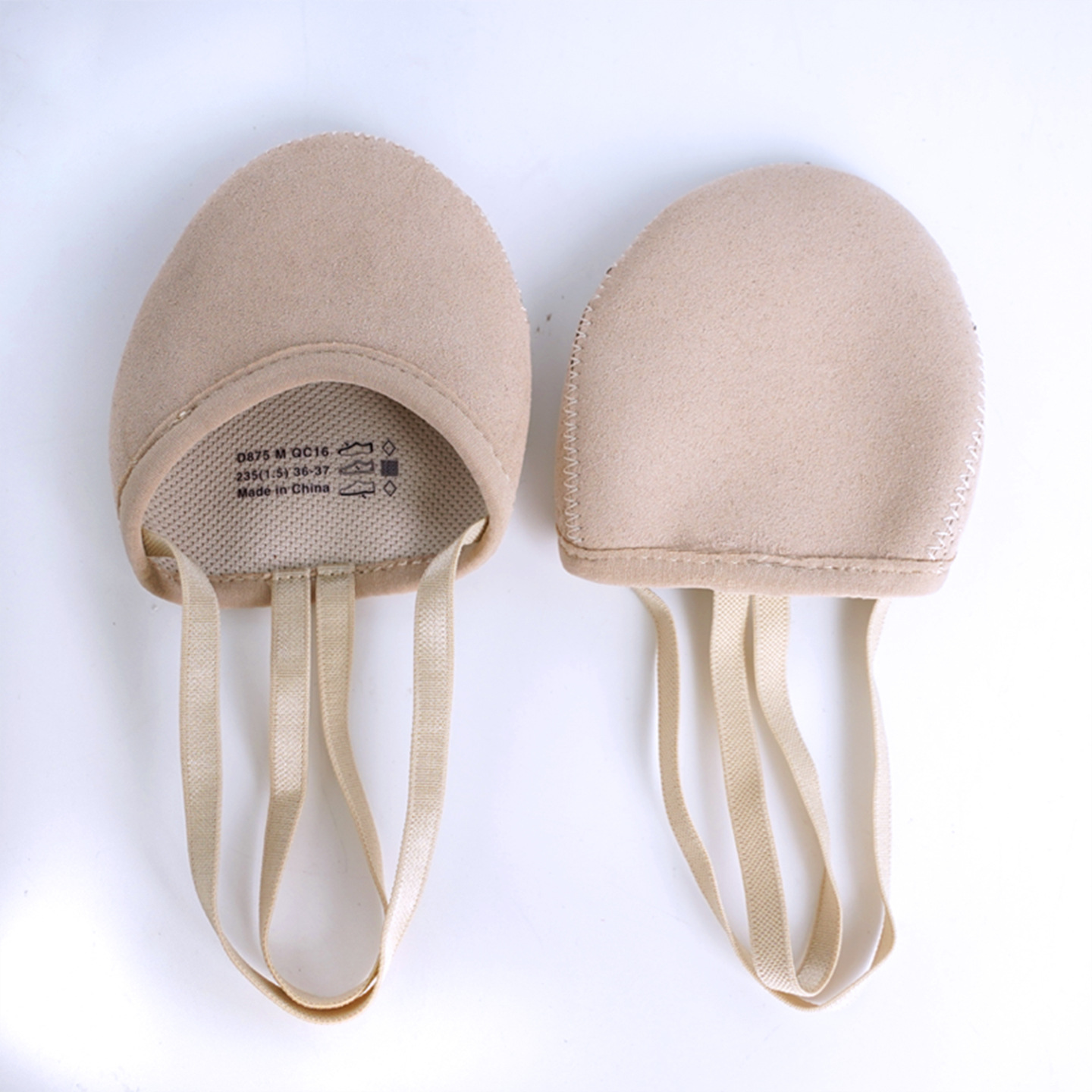 Half-Palm Dance Shoes, Soft-Soled Practice Shoes, Children's Art Examination Gymnastics Special Seamless Half-Shoes, Rotating Ballet Shoes Wholesale