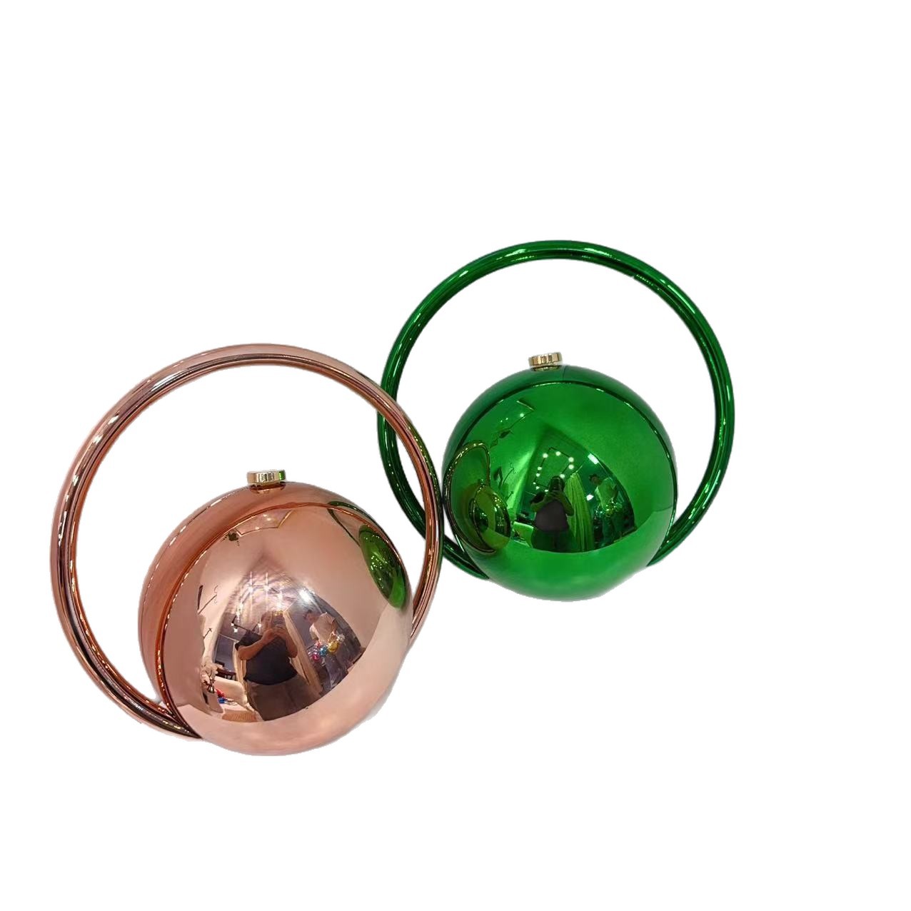 Europa y los Estados Unidos transfronterizos bolsas de cena de damas de alto nivel bolsas de mano de sequillas nuevas bolsas de cena esféricas de color sólido simples