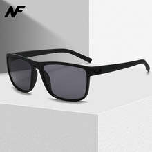 亚马逊新款太阳镜时尚方框运动风墨镜男高级感欧美防晒太阳眼镜
