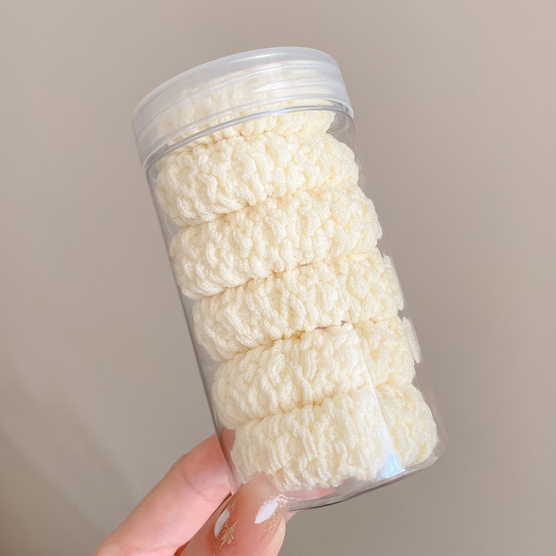 Alta elasticidad y durabilidad como correa de goma para mujeres, color curry simple, cuerda de cabello de cola de caballo alta, anillo de cabello sin heridas de alta calidad