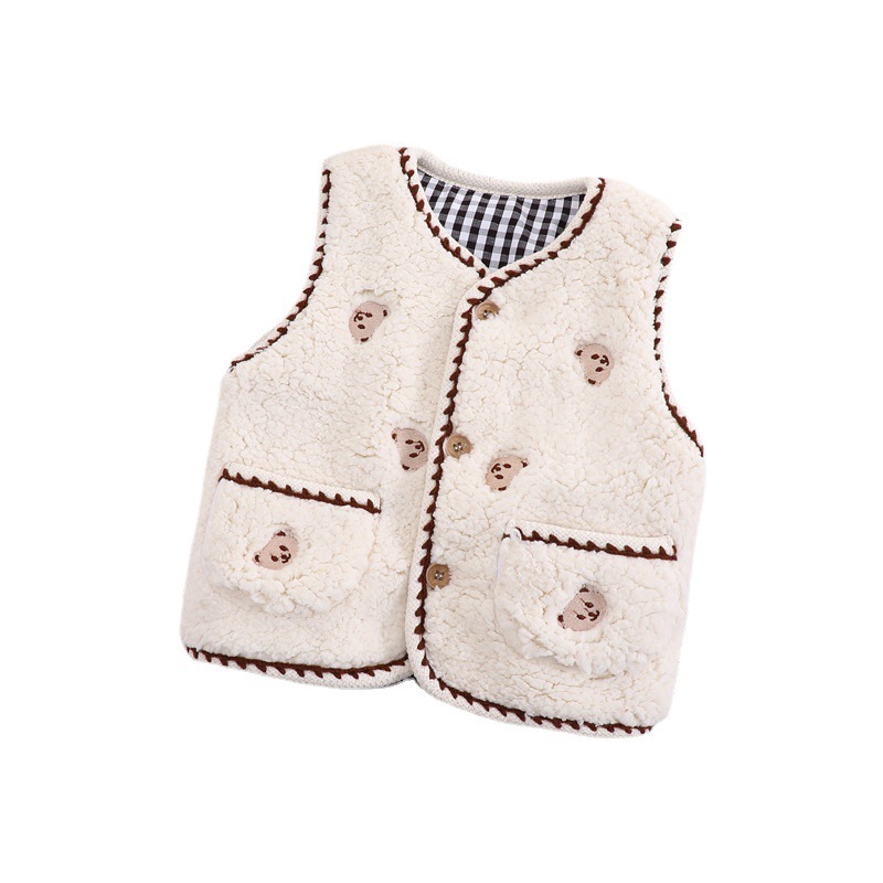 Chaleco de otoño e invierno de estilo coreano para niños Chaleco de algodón fino ligero estilo occidental para niños cálido desgaste exterior de las mujeres chaleco top de moda para niños
