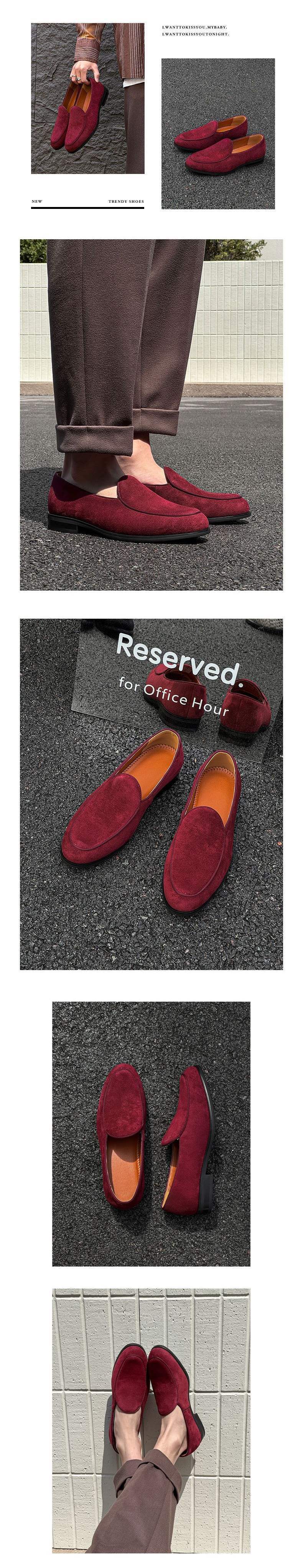 ShoeVault Herren-Slipper mit runder Zehenpartie, elegante Business-Slipper, lässige Derby-Schuhe mit dicker Sohle und erhöhter Absatzhöhe, ideal für Pendler._voghion.com