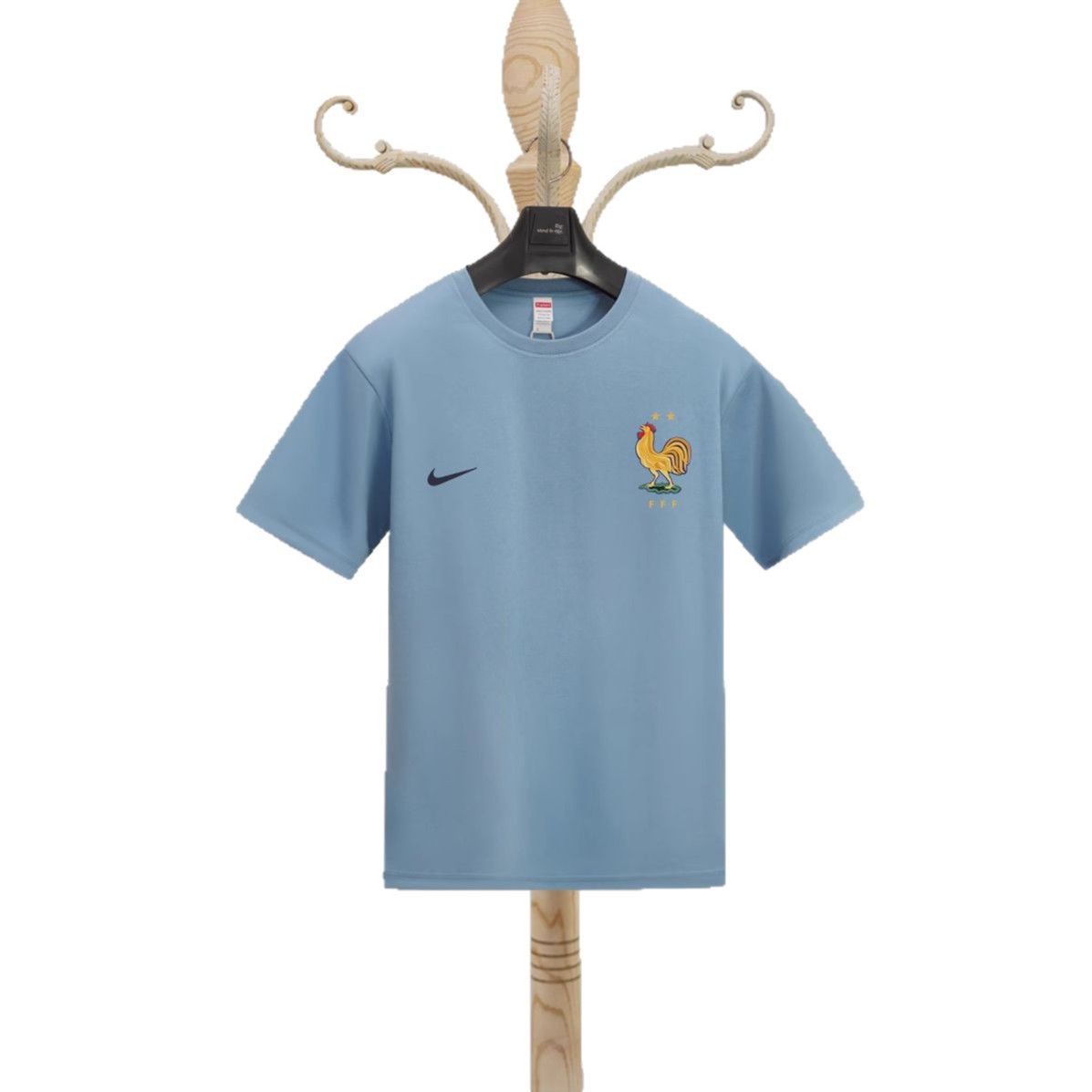 2024 Copa de Europa Francia camiseta 3D impresión digital para hombres deportes deportes holgados transpirables de manga corta con cuello redondo camiseta