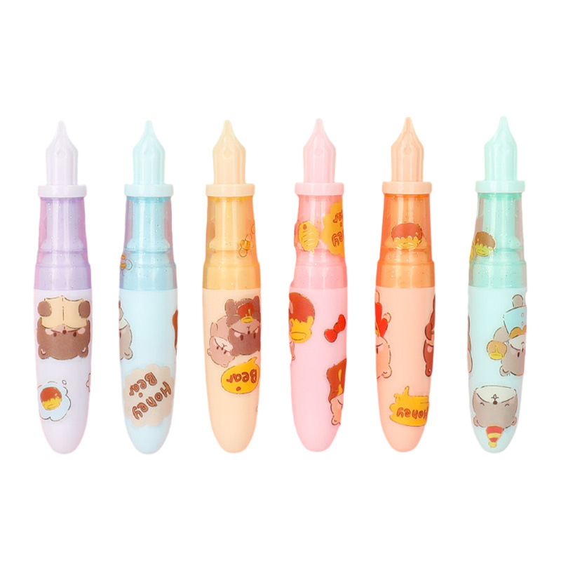 6070 pluma rotulador estudiante diario pluma marcador lindo de la historieta etiqueta DIY regalo forma rotulador
