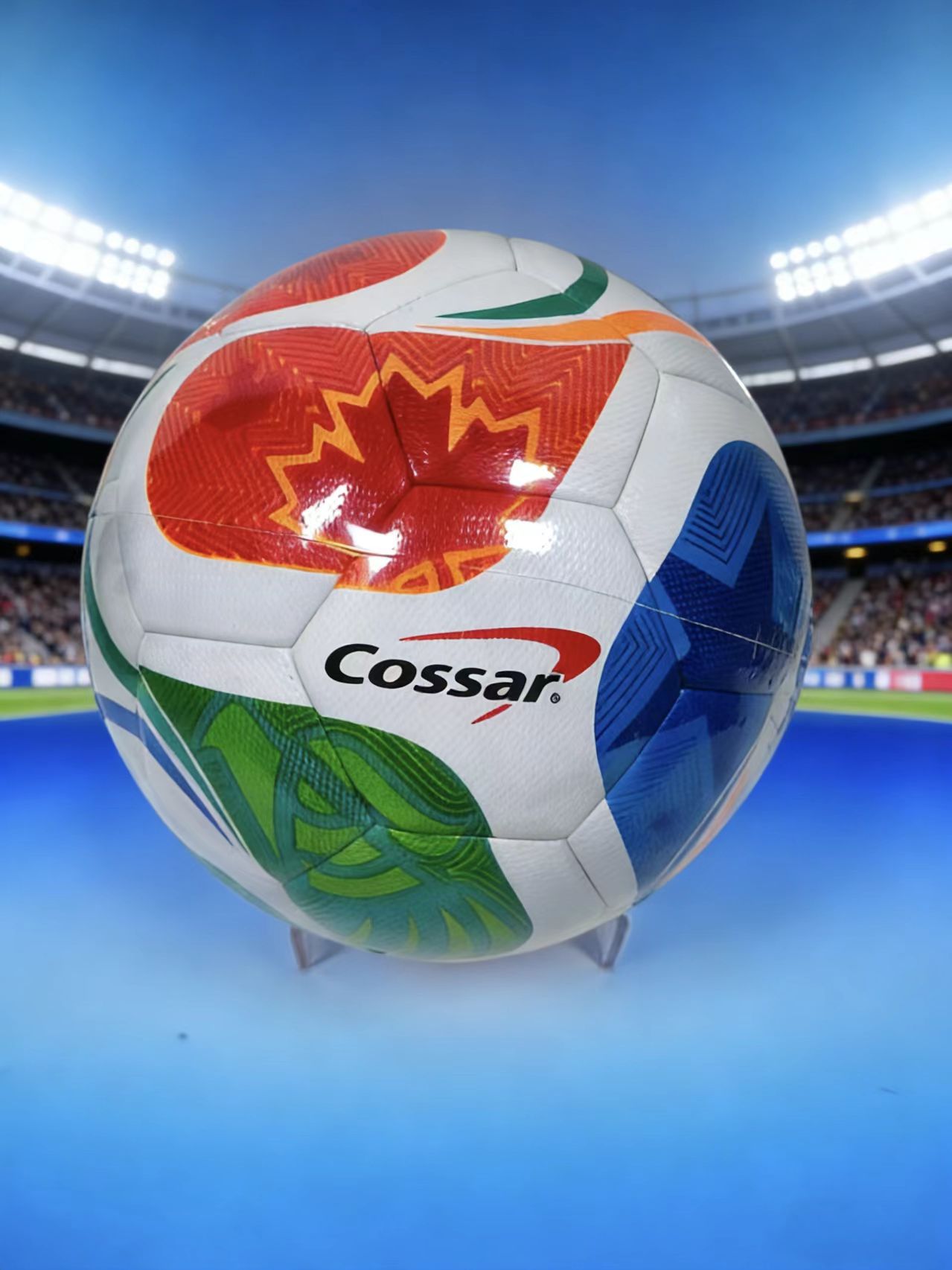 Balón de Fútbol COSSAR Copa Mundial de Fútbol Catar Número 5, Balón de Fútbol de PU para Partidos de la Liga de Campeones de Estados Unidos, Canadá y México