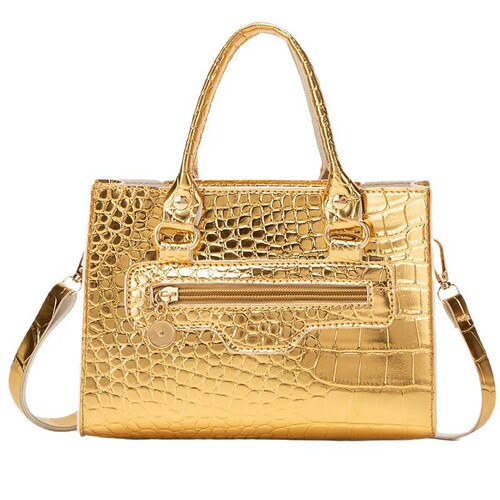 2025 New Fashion Korean Style Trendy Versatile Stylish Single Shoulder Hand Carry Simple Embroidered Thread Texture Bright Bread Bag Can Be Substituted