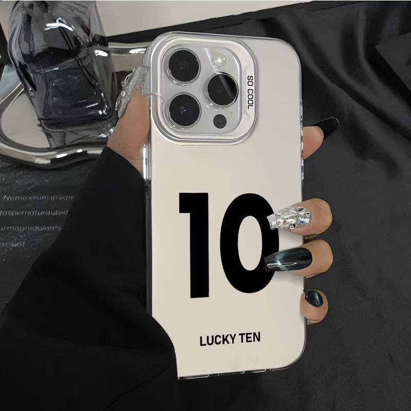 Color Silver Shell-Blanco-Número de la suerte 10