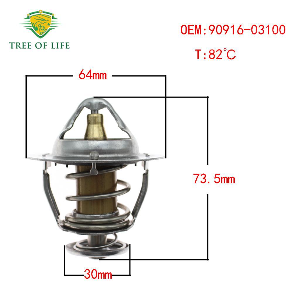 90916 - 03100 para el termostato del motor Toyota Lexus 82 °C image 4