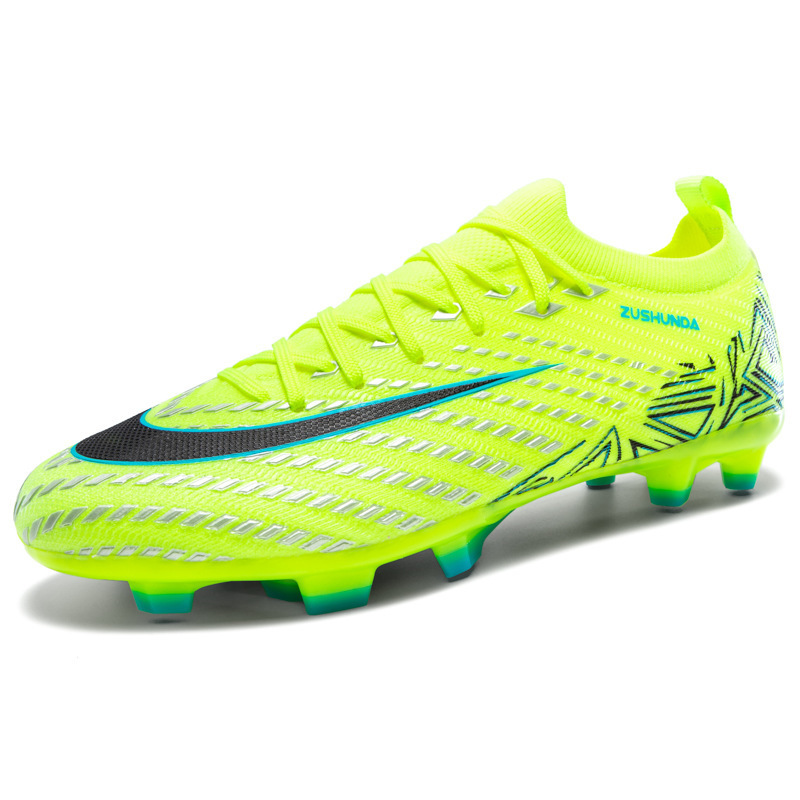 JED新款跨境爆款足球鞋长碎钉低帮男女款青少年运动训练鞋Lights