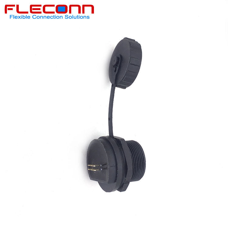 Rj45 Welded Panel Connector Rear Panel Mounting Waterproof Female Base with Dust Cover Ethernet Connector Rj45 Welded Panel Connector Rear Panel Mounting Waterproof Female Base with Dust Cover Ethernet Connector