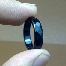 黑曜石戒指女设计感的独特戒指设计感高级男石头戒指多面指环扳指