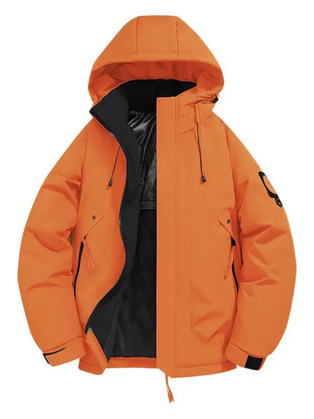 Autumn cotton jacket for outdoor sports, hooded, warm, high-end feel, group purchase benefits, unisex mountaineering jacket