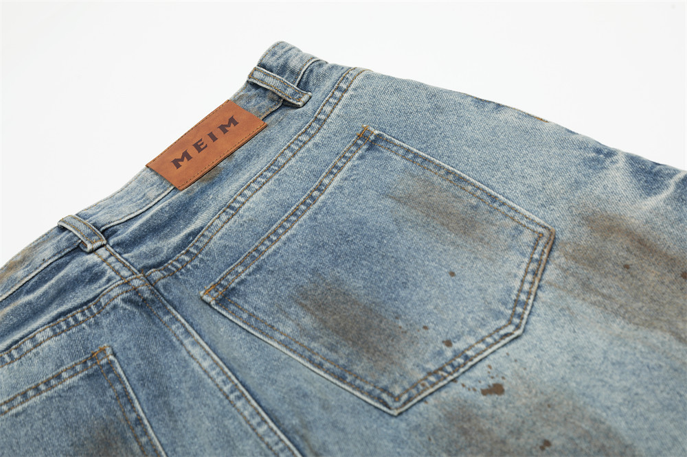 Muške traperice punk stil poderane širokog kroja_voghion.com