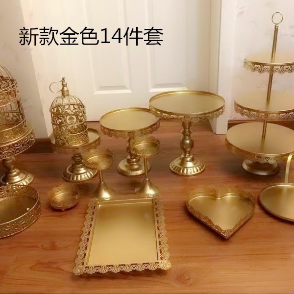 Estilo europeo de hierro soporte de la torta traje de decoración de la boda tienda de postres merienda soporte de cóctel accesorios de baile placa de la torta