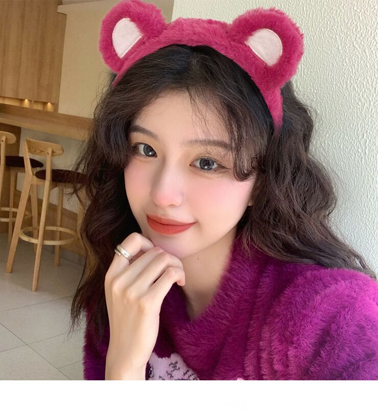 Strawberry Bear Plush Headband