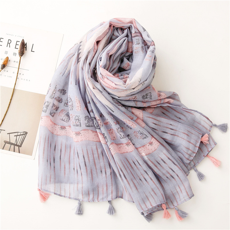 Korean Fashion Style New Feather Towel Scarf display picture 5