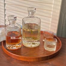 创意观山冷萃咖啡杯新中式茶馆玻璃瓶酒瓶小酒杯托盘套装分装容器