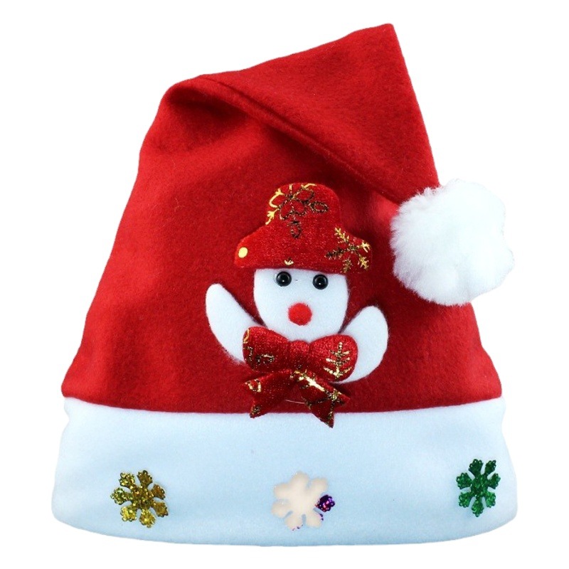 Sombreros rojos para Navidad Papá Noel accesorios para niños dibujos animados adornamientos sombreros rojos de Navidad