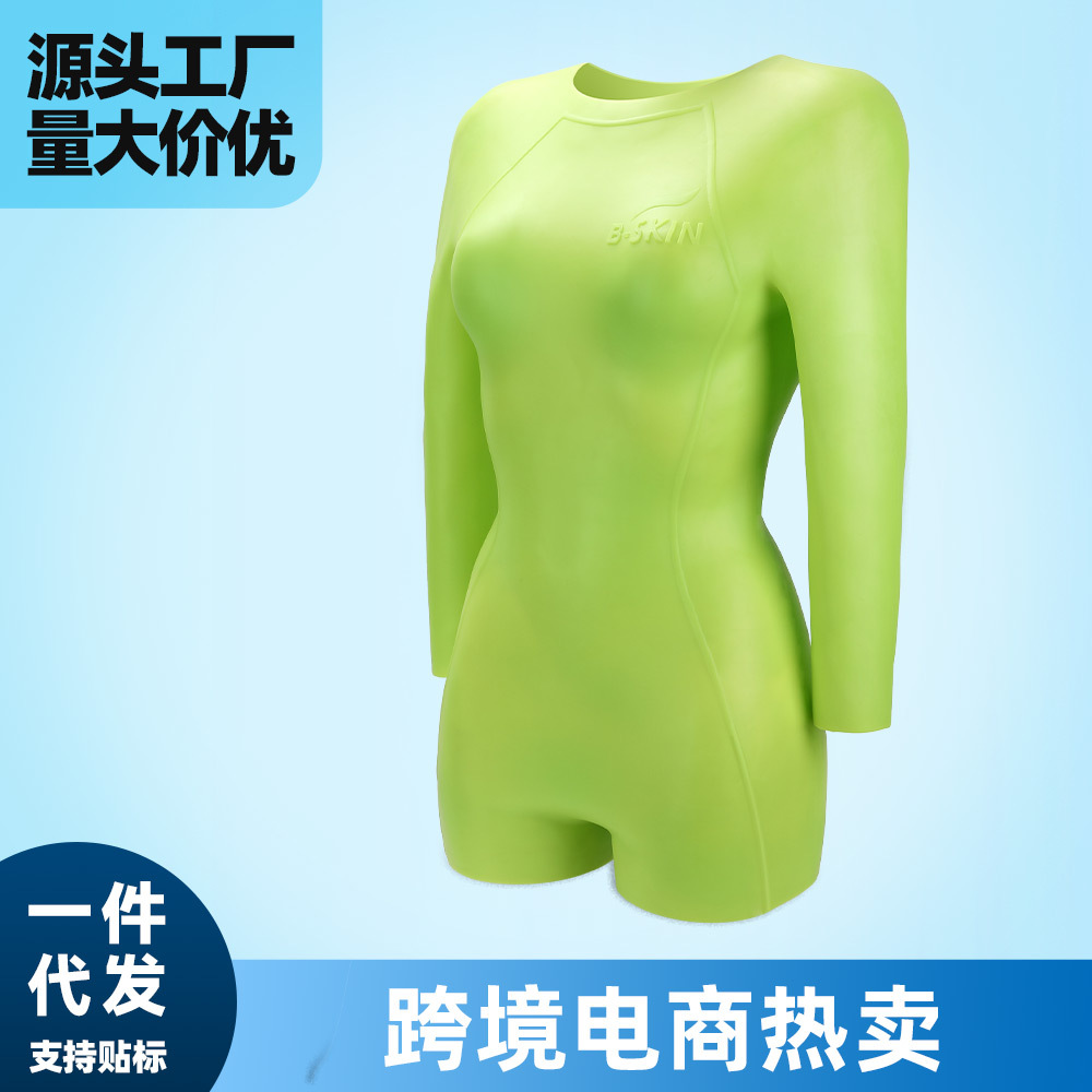 Silicone One-Piece Wetsuit Waterproof Female Snorkeling and Surfing Protective Gear Thickeneded Warm Female Free Diving Swimsuit